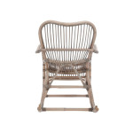 Paris Prix Fauteuil à Bascule En Rotin "Washi" 110cm Gris