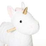 Paris Prix Fauteuil à Bascule Enfant "Licorne" 64cm Blanc