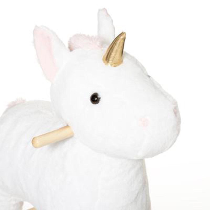 Paris Prix Fauteuil à Bascule Enfant "Licorne" 64cm Blanc