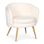 paris prix Fauteuil Arrondi en Bouclette "Dabren" 80cm Beige