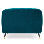 Paris Prix Fauteuil Capitonné En Velours "Glamour" 93cm Bleu