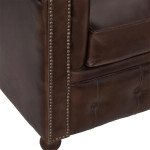 Paris Prix Fauteuil Chesterfield "Deep Soul" 93cm Marron