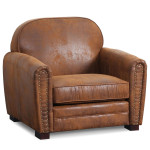 paris prix Fauteuil Club Vintage "Balista" 90cm Marron