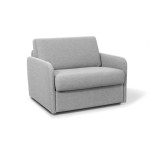 Paris Prix Fauteuil Convertible "Couchage" 102cm Gris Clair