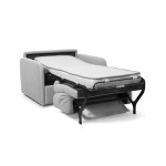 Paris Prix Fauteuil Convertible "Couchage" 102cm Gris Clair