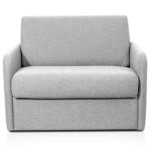 paris prix Fauteuil Convertible "Couchage" 102cm Gris Clair