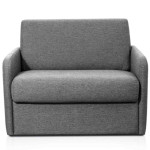 paris prix Fauteuil Convertible "Couchage" 102cm Gris Foncé