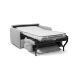 Paris Prix Fauteuil Convertible "Couchage" 132cm Gris Clair