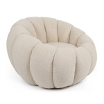 Paris Prix Fauteuil Coquillage Bouclette "Galen" 92cm Beige