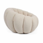 Paris Prix Fauteuil Coquillage Bouclette "Galen" 92cm Beige