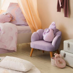 Paris Prix Fauteuil Coquillage Enfant "Sirène" 46cm Violet
