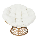 Paris Prix Fauteuil & Coussin "Cancun" 96cm Marron & Beige