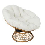 paris prix Fauteuil & Coussin "Cancun" 96cm Marron & Beige