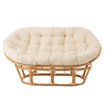 Paris Prix Fauteuil & Coussin En Rotin "Roni" 179cm Naturel