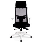 Paris Prix Fauteuil De Bureau Design "Luky" 119cm Noir & Blanc