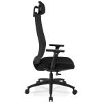 Paris Prix Fauteuil De Bureau Design "Tiziano" 126cm Noir