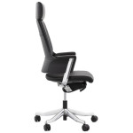 Paris Prix Fauteuil De Bureau En Cuir "Lounge" 132cm Noir