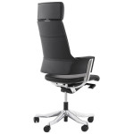 Paris Prix Fauteuil De Bureau En Cuir "Lounge" 132cm Noir