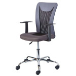 paris prix Fauteuil de Bureau "Gaspard" 89-99cm Gris & Noir