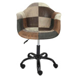 Paris Prix Fauteuil De Bureau "Patchwork" 74cm Marron & Noir