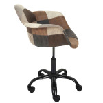 Paris Prix Fauteuil De Bureau "Patchwork" 74cm Marron & Noir