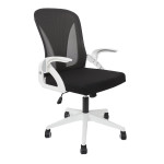 paris prix Fauteuil de Bureau "Rabattable" 92-100 Blanc & Noir