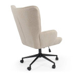 Paris Prix Fauteuil De Bureau Tissu Bouclette "Verner" 96cm Beige