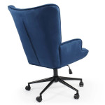 Paris Prix Fauteuil De Bureau Velours "Verner" 96cm Bleu