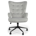 Paris Prix Fauteuil De Bureau Velours "Verner" 96cm Gris