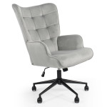 Paris Prix Fauteuil De Bureau Velours "Verner" 96cm Gris