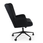 Paris Prix Fauteuil De Bureau Velours "Verner" 96cm Noir