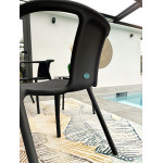 Paris Prix Fauteuil De Jardin Empilable "Diego" 72cm Noir