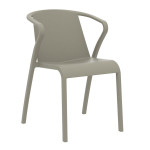 paris prix Fauteuil de Jardin Empilable "Fado" 76cm Taupe