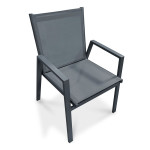 paris prix Fauteuil de Jardin Empilable "Floride" 86cm Gris Anthracite