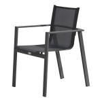 Paris Prix Fauteuil De Jardin Empilable "Miami" 84cm Gris Anthracite