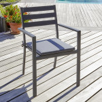 Paris Prix Fauteuil De Jardin Empilable "Pelosa" 85cm Gris Anthracite