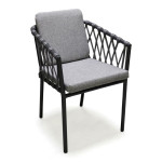 paris prix Fauteuil de Jardin Empilable "Pilat" 76cm Gris Anthracite