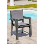 Paris Prix Fauteuil De Jardin Empilable "Tolede" 87cm Gris Anthracite