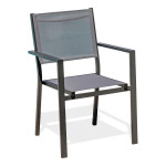 paris prix Fauteuil de Jardin Empilable "Tolede" 87cm Gris Anthracite