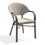 paris prix Fauteuil de Jardin Empilable "Ushuaia" 85cm Marron