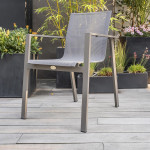 Paris Prix Fauteuil De Jardin Empilable "Zahara" 84cm Taupe