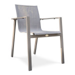 paris prix Fauteuil de Jardin Empilable "Zahara" 84cm Taupe