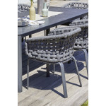 Paris Prix Fauteuil De Jardin En Corde Tissée "Camargue" 72cm Gris Anthracite