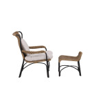 Paris Prix Fauteuil De Jardin "Loreto" 98cm Naturel & Noir