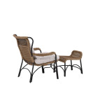 Paris Prix Fauteuil De Jardin "Loreto" 98cm Naturel & Noir