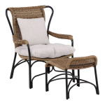 paris prix Fauteuil de Jardin "Loreto" 98cm Naturel & Noir