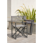 Paris Prix Fauteuil De Jardin Pliant "Honfleur" 88cm Gris Anthracite