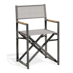 paris prix Fauteuil de Jardin Pliant "Honfleur" 88cm Gris Anthracite