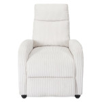 Paris Prix Fauteuil De Relaxation Côtelé "Scott" 100cm Beige