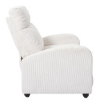 Paris Prix Fauteuil De Relaxation Côtelé "Scott" 100cm Beige